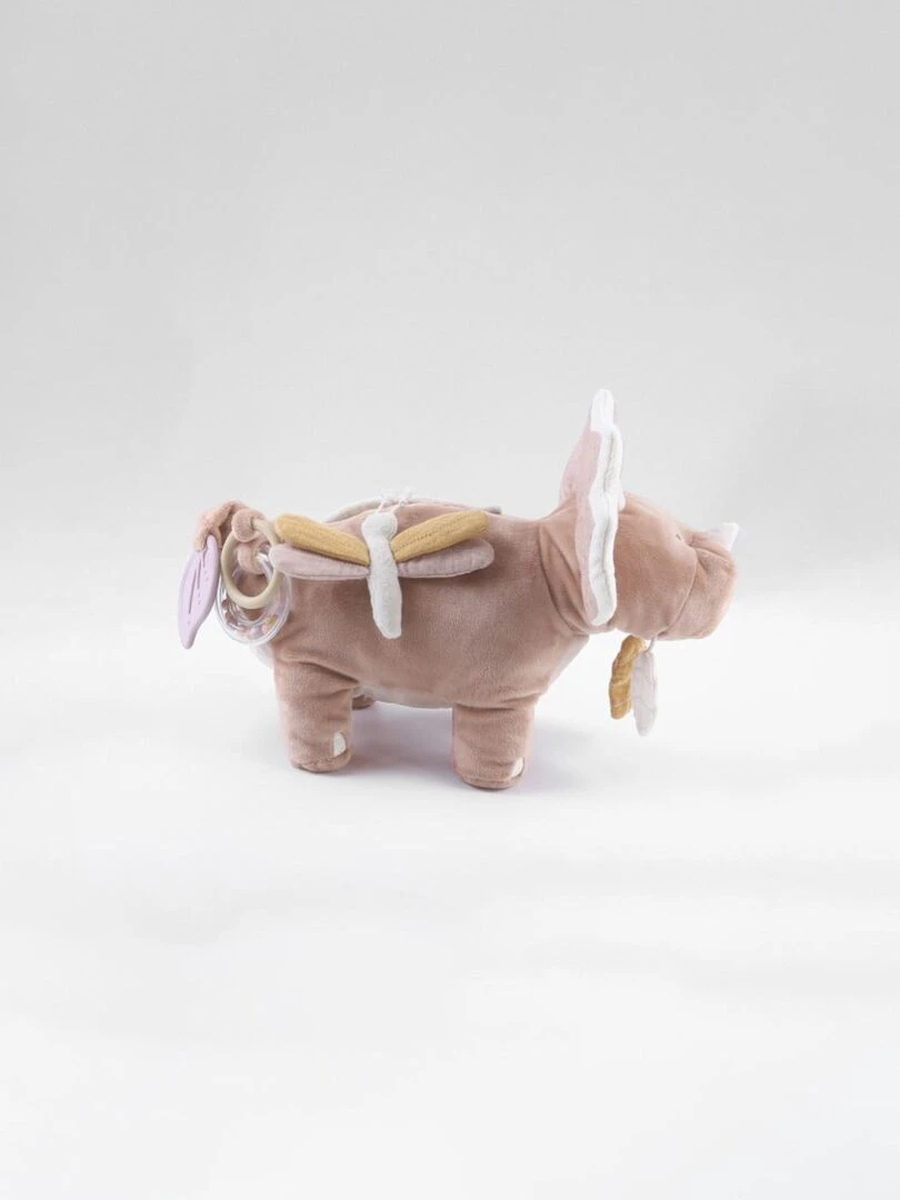 Peluche d'activités Popsie en Veloudoux® et mousseline de coton  poudré   Noukie's   Rose