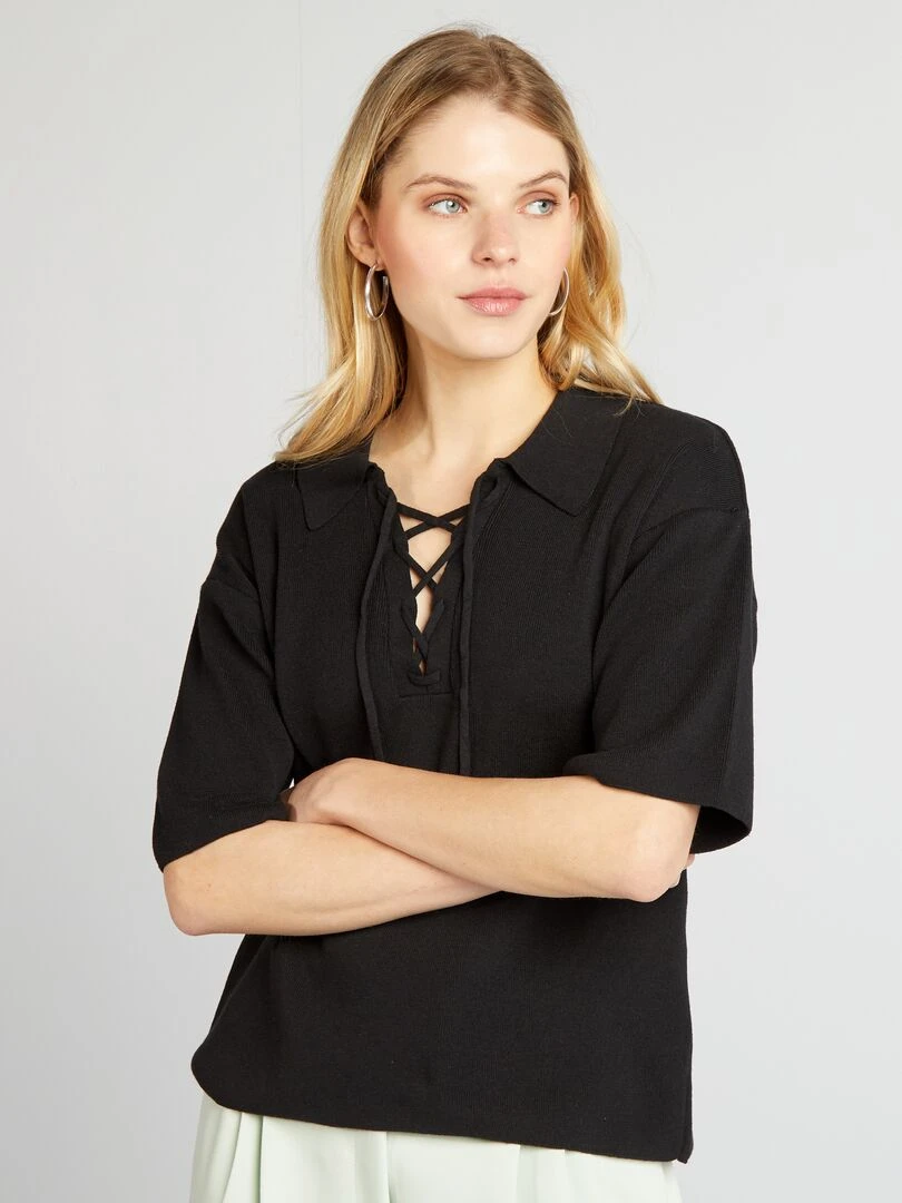 Pull en tricot   noir