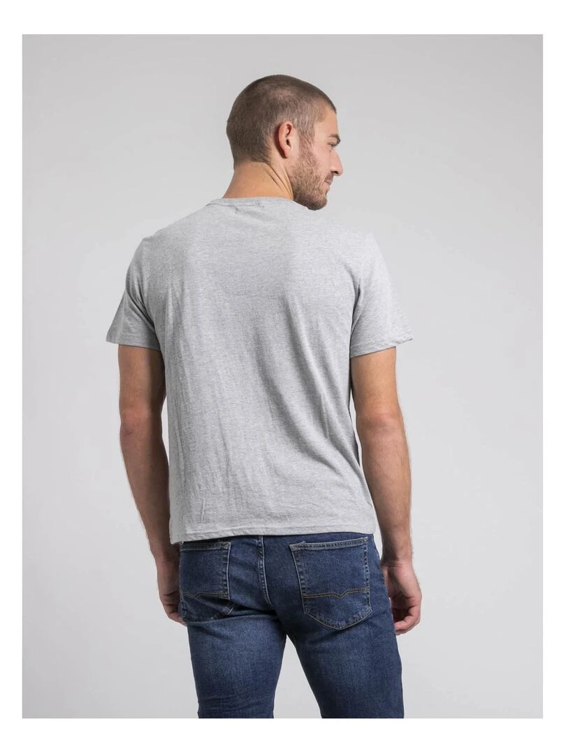 T shirt col rond pur coton JUPILAR Gris