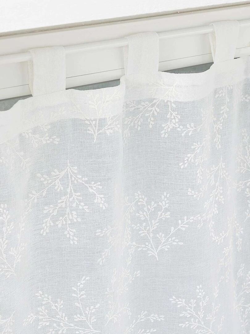 Paire de voilages à passants   Blanc