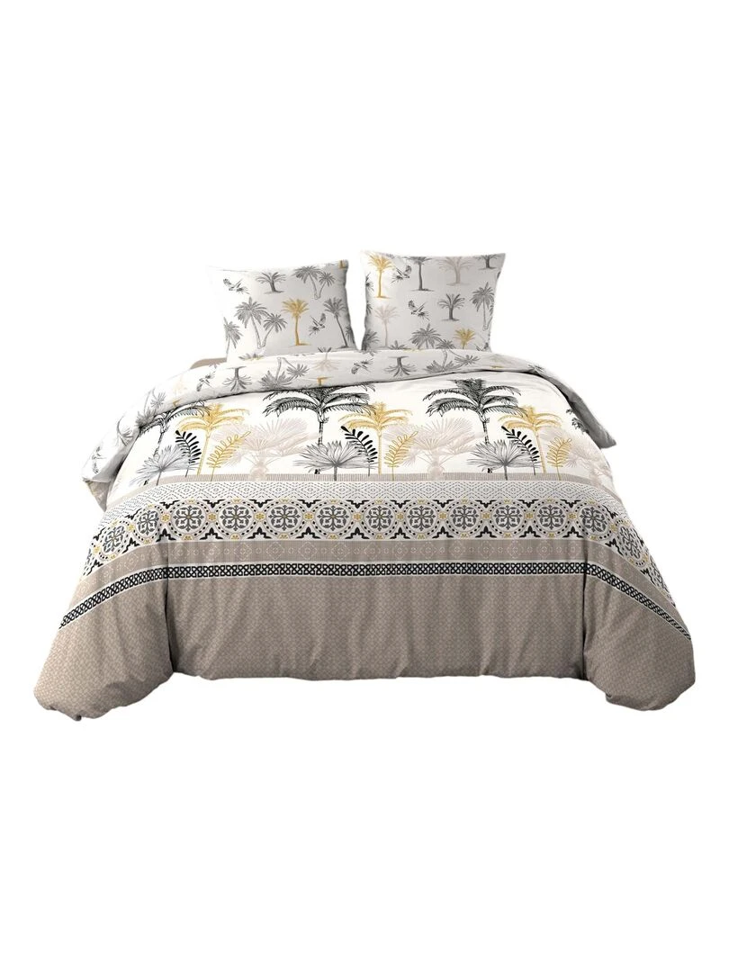 Housse couette + taies 220 x 240 cm Palmierys Blanc