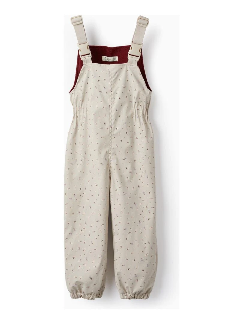 Salopette en caoutchouc pour fille 'Fleurs' SWEET FROSTY DREAMS Beige clair