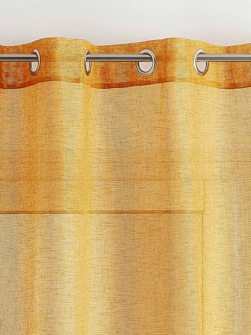 Voilage en étamine fantaisie à oeillet   Jaune