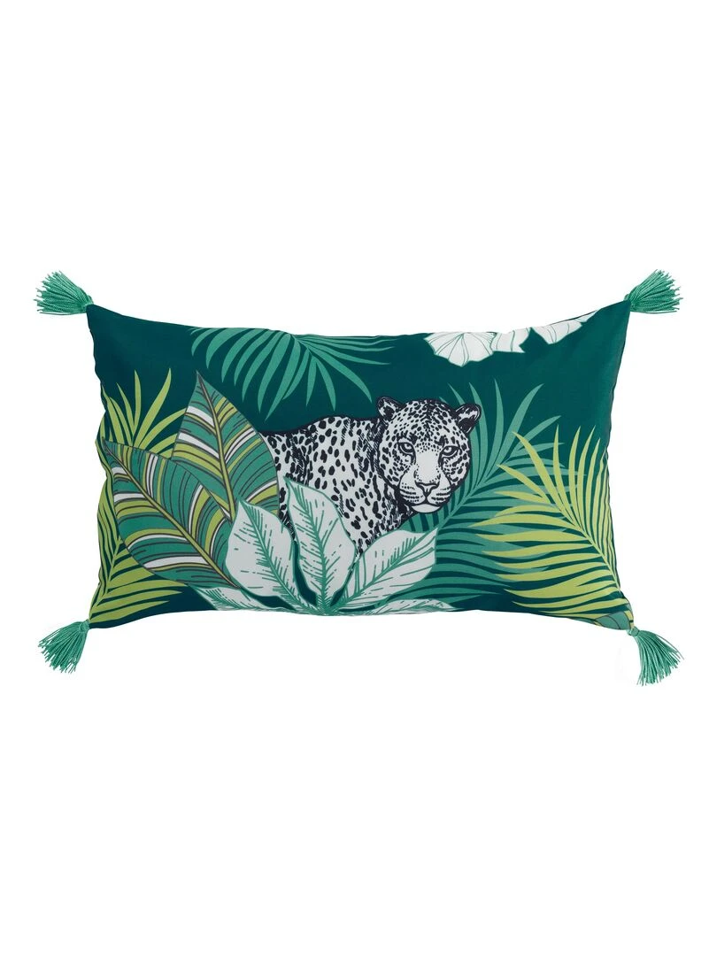 Coussin Pompons Cap Nature 30x50cm Vert