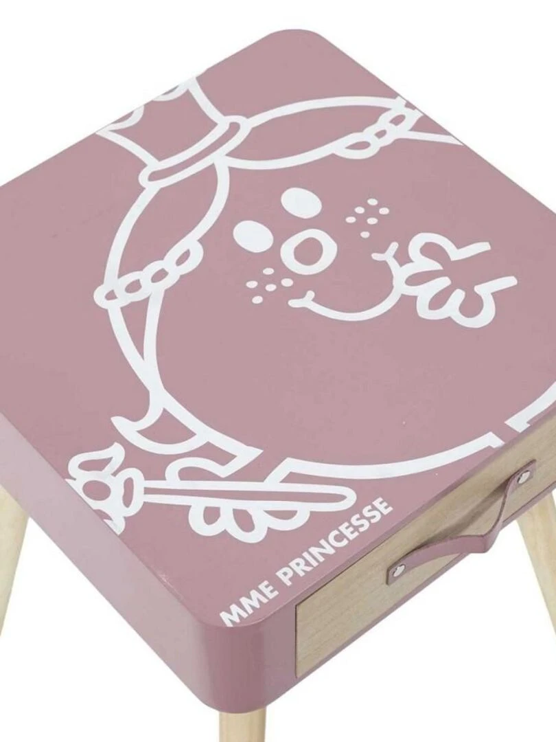 Table de chevet 1 tiroir Madame Princesse   Rose