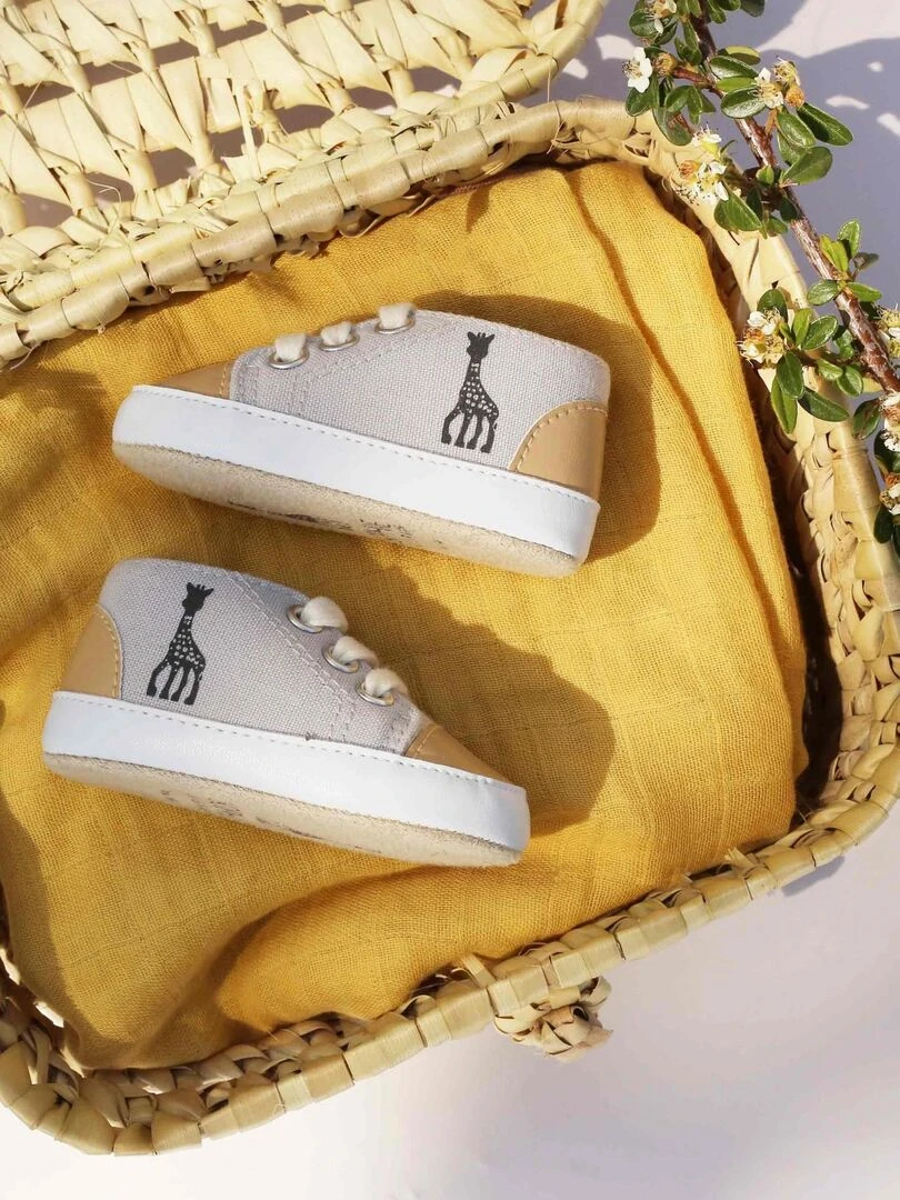 Chaussures bébé souple bébé Trois Kilos Sept   Ecru