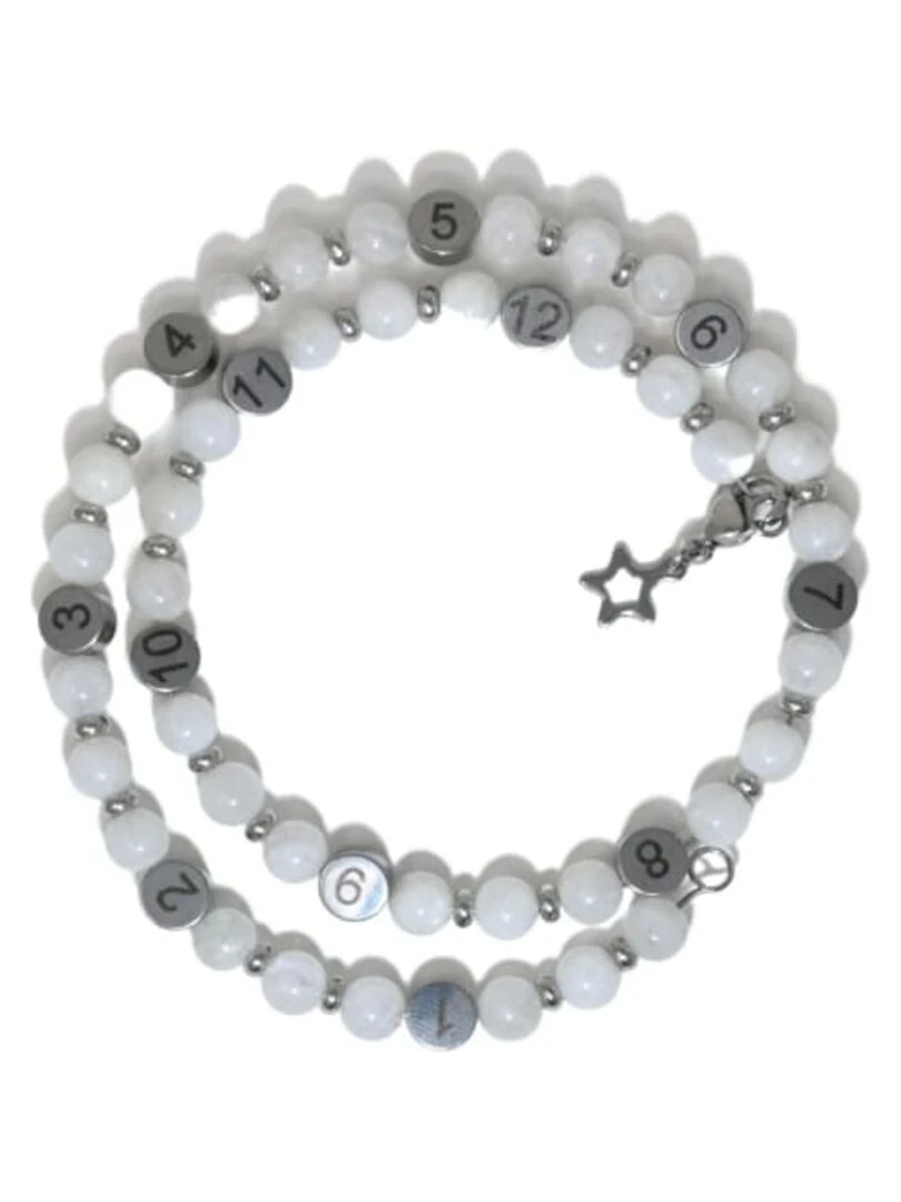 Bracelet d'allaitement Pierre de lune Blanc