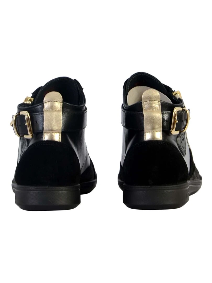 Basket Montante Cuir Pataugas Palme   Noir