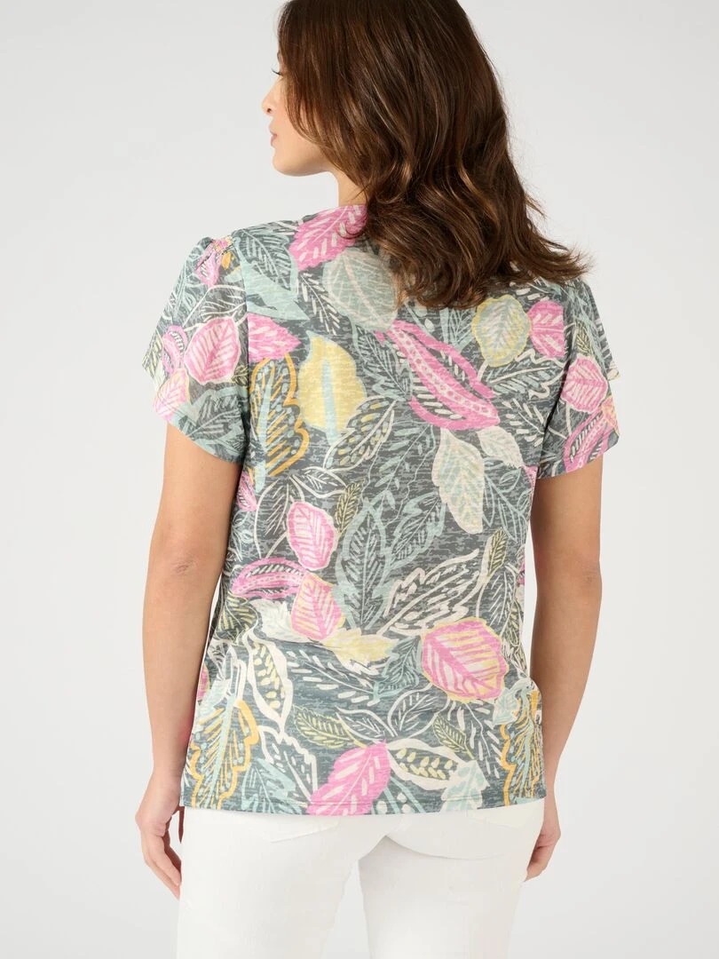Tee shirt manches papillon   Damart   Vert chèvrefeuille