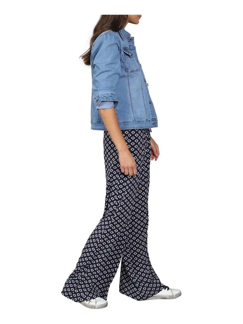 CHATTAWAK   Pantalon bootcut   Bleu marine