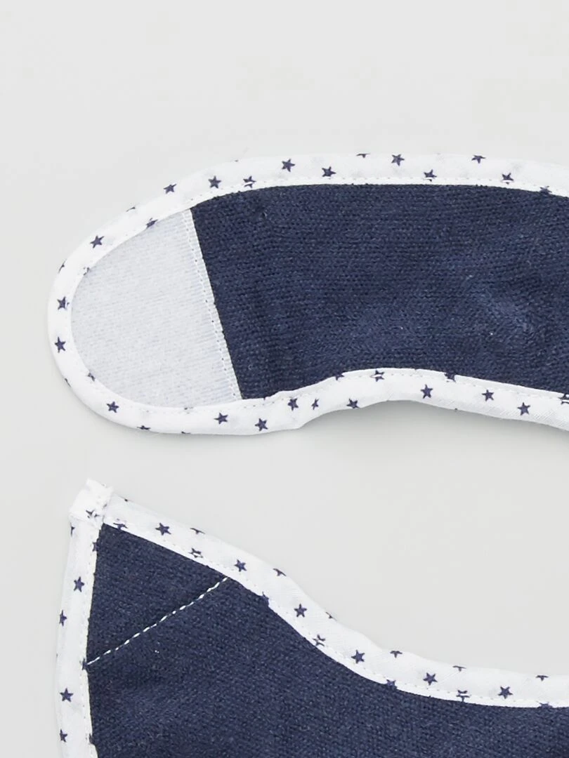 Lot de 7 bavoirs éponge à scratch   Bleu marine