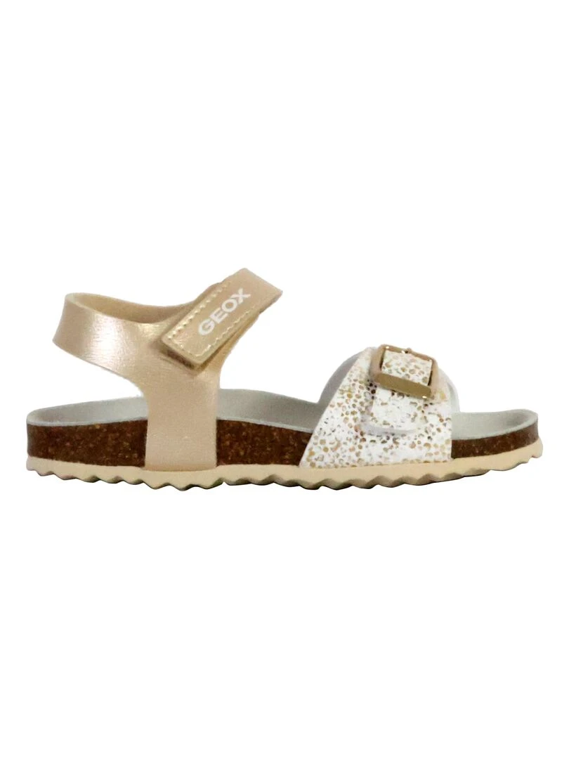 Sandale Cuir Enfant Geox Adriel Blanc