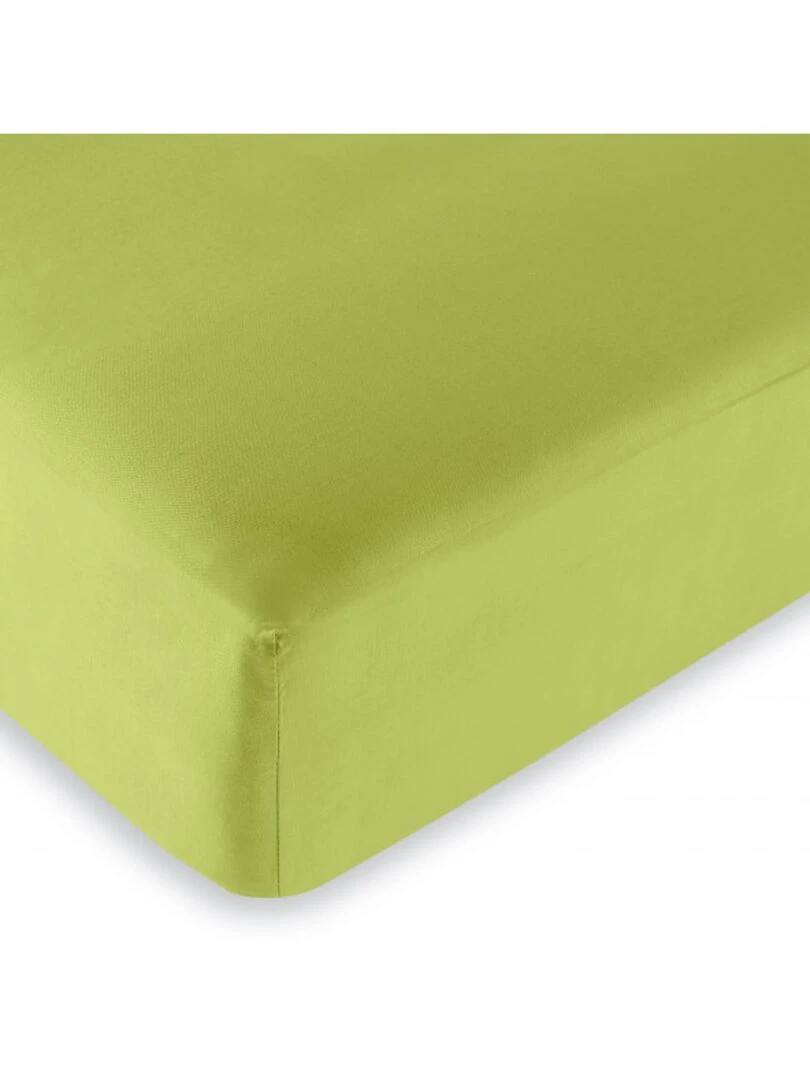 Drap Housse Toutes Dimensions 100% Coton/57 Fils/cm² Vert anis