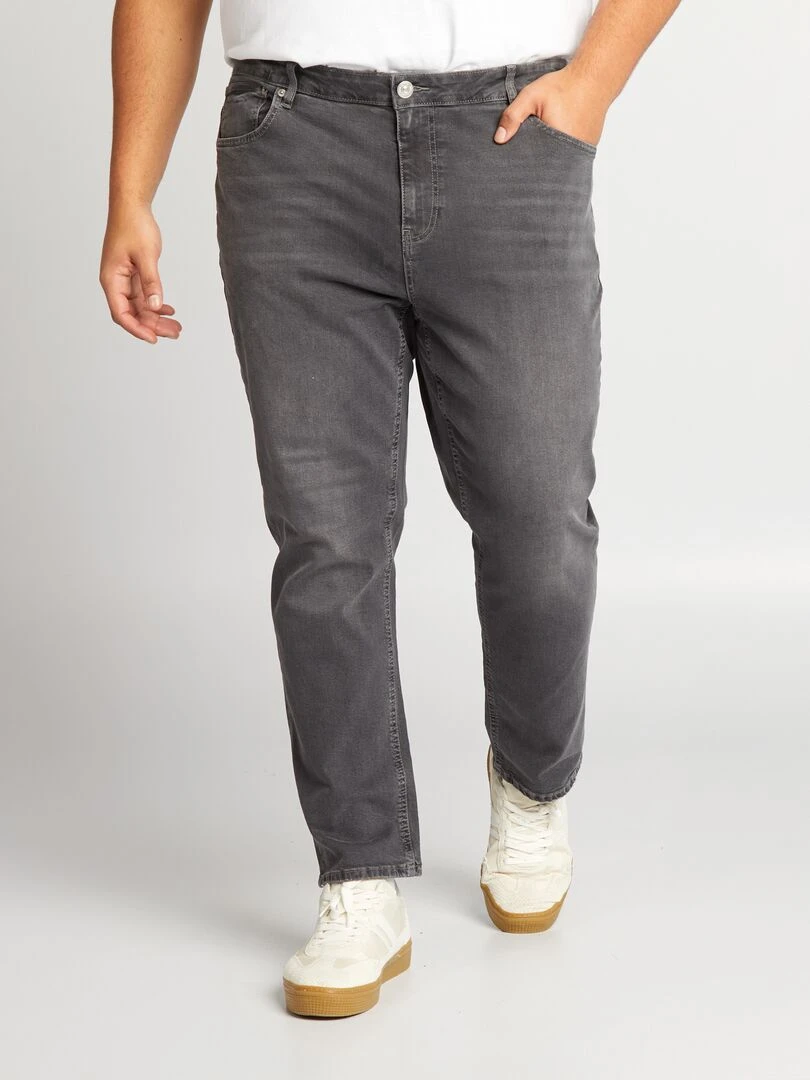 Jean slim à 5 poches L32 Gris