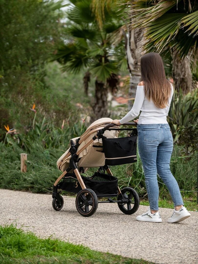 Bebelissimo   Poussette transformable   combinée   convertible  2 en 1   poids 0 22kg    NYA   noir   Noir