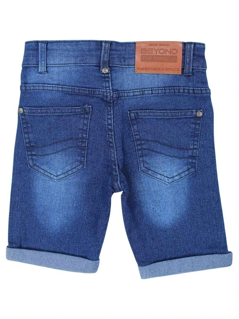 Nasa Bermuda garçon imprimé logo en coton Bleu