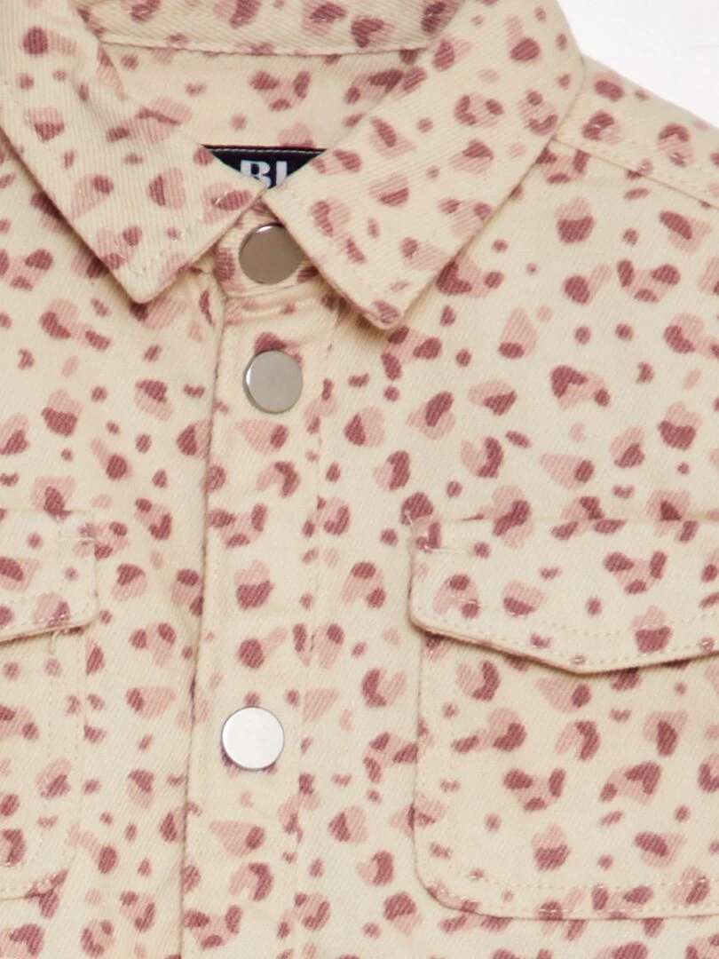 Surchemise imprimée en coton   Rose