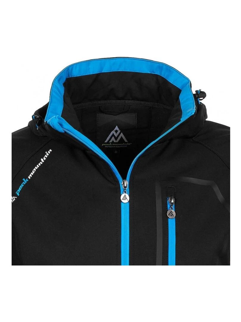 Blouson softshell homme CIMALEAK   PEAK MOUNTAIN   Noir Bleu