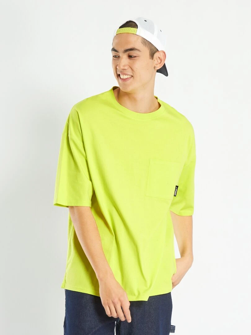 T shirt oversize en jersey Jaune
