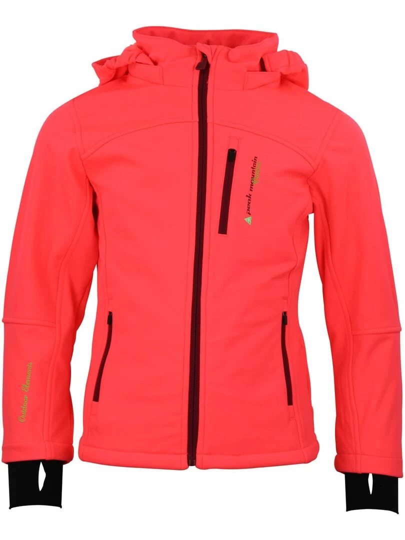 Blouson softshell fille FANNE PEAK MOUNTAIN Orange