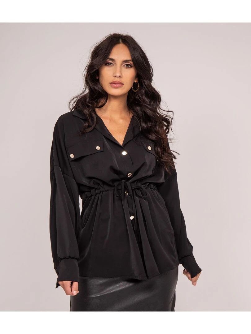 Chemise saharienne ORELLE Noir