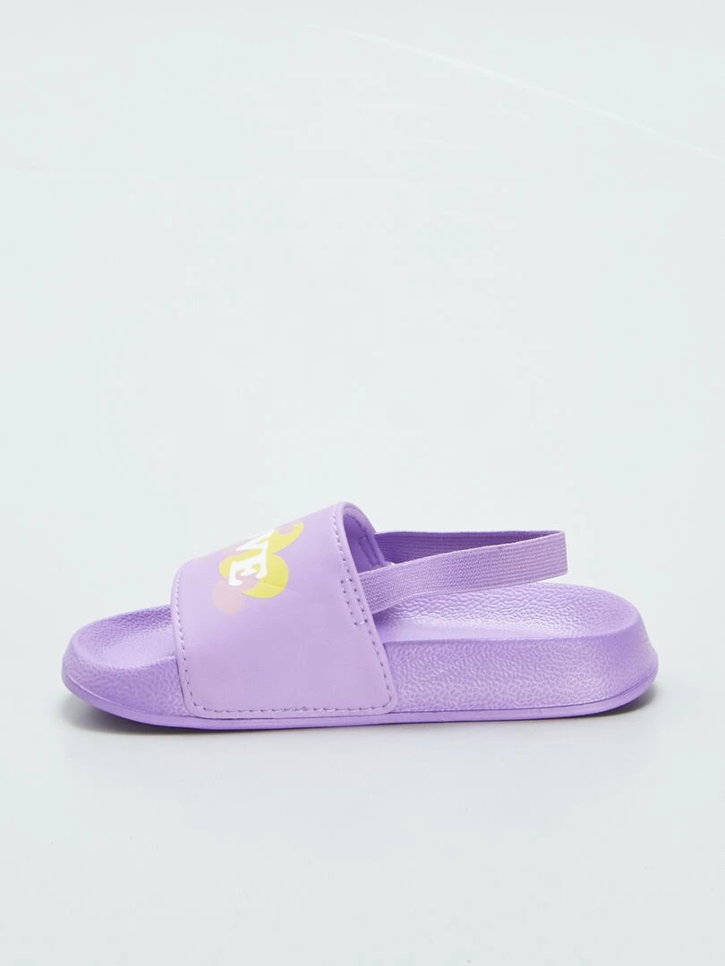 Sandales imprimées à bride élastique   Violet