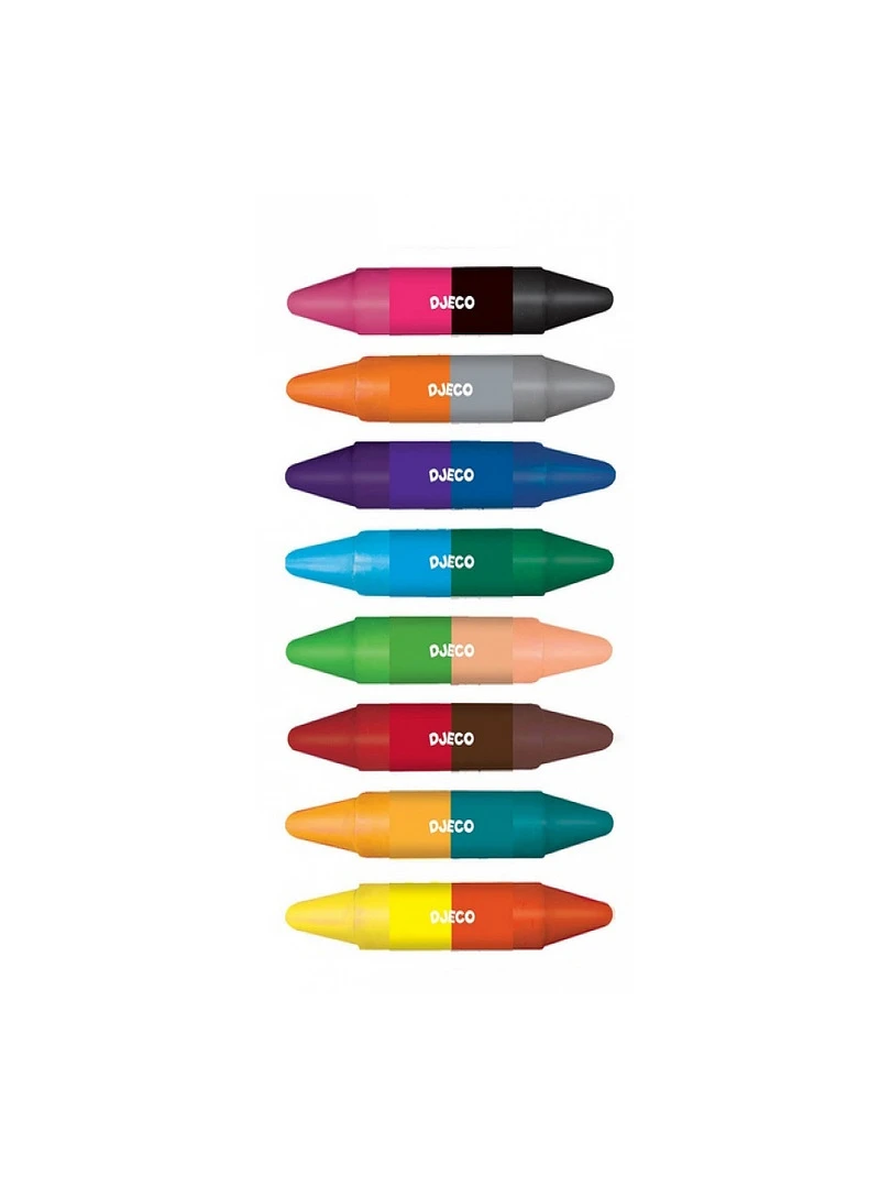 8 Crayons Cire Double Cotes N/A