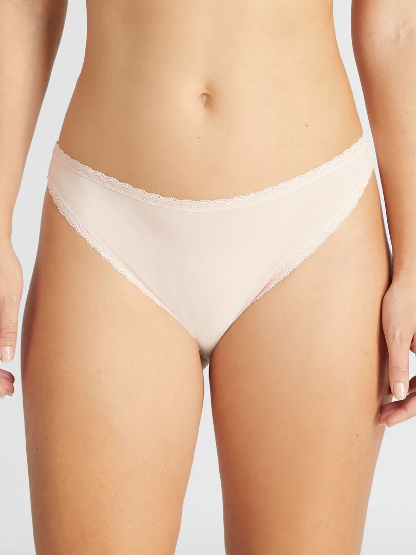 Lot de 3 tangas orange/peche/parme