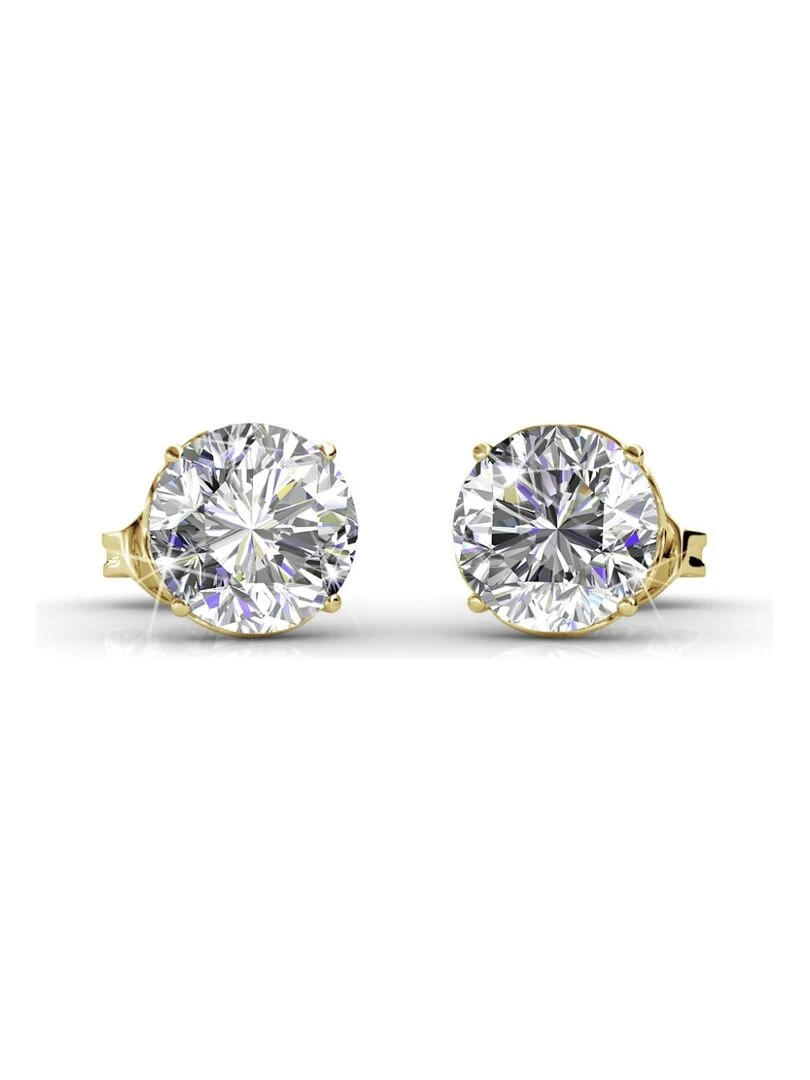 Boucles d'oreilles Kristine Or et Cristal Doré/or