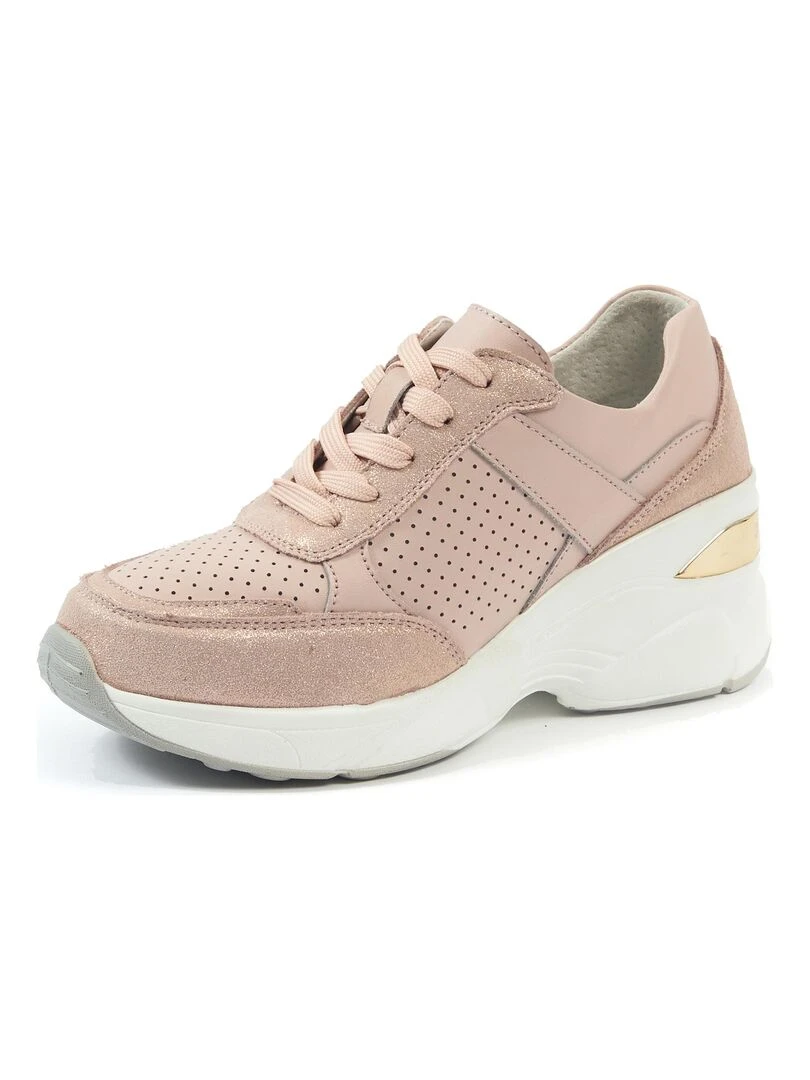 Gabylou Sneakers Modele Julie Rose pâle