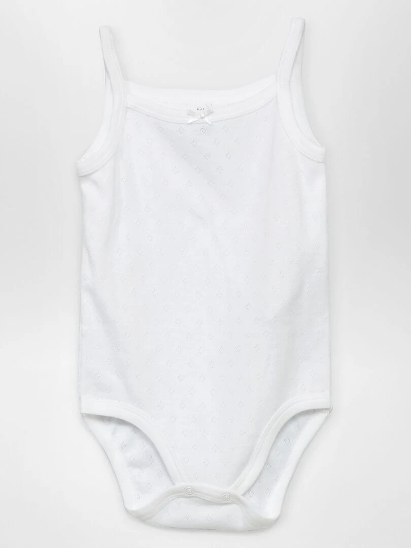 Lot de 3 bodies à fines bretelles   Blanc