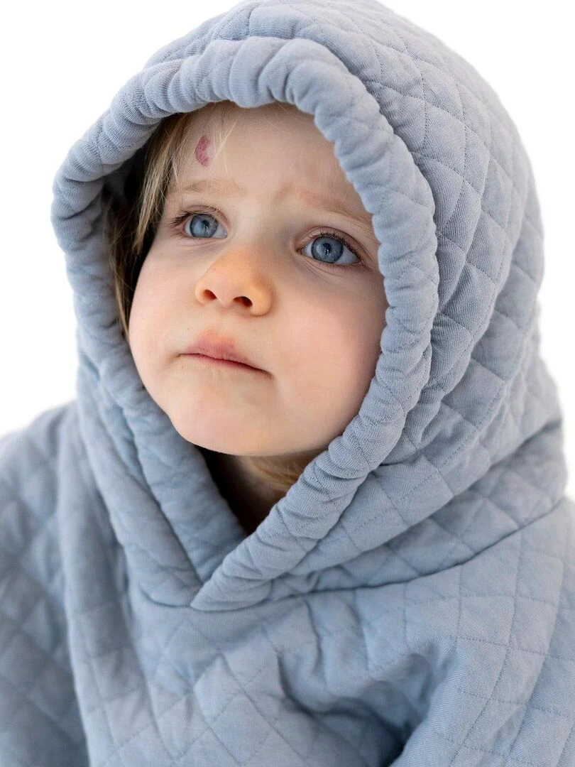 Bemini Poncho de voyage Pady Quilted et jersey   Bleu gris