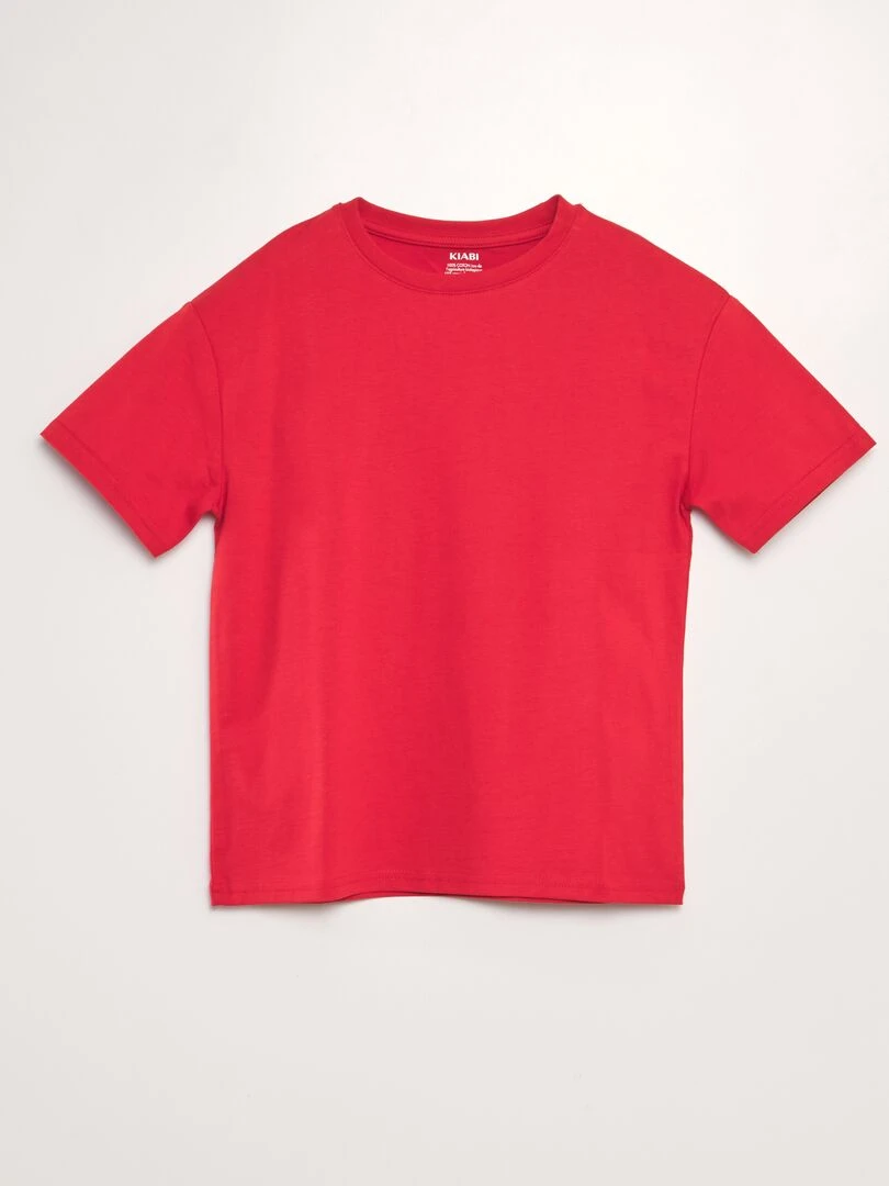 T shirt uni en maille jersey épaisse Tough Cotton™ rouge