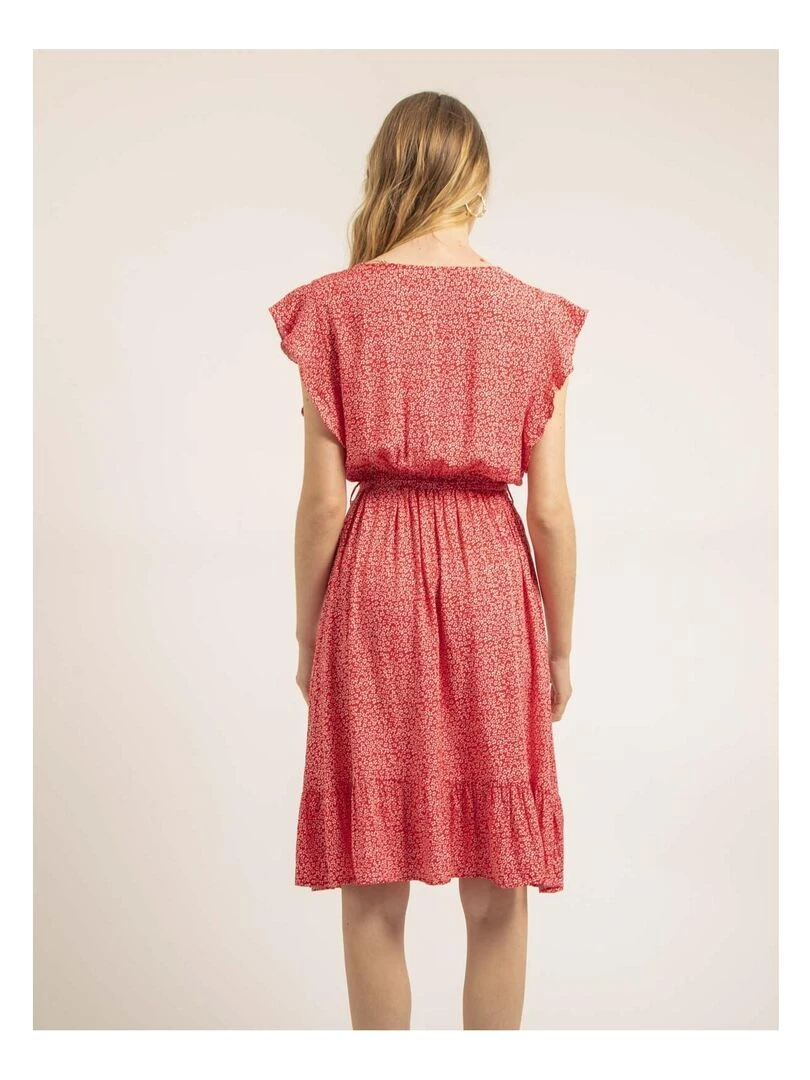 Robe courte motifs ILOFTI Rouge