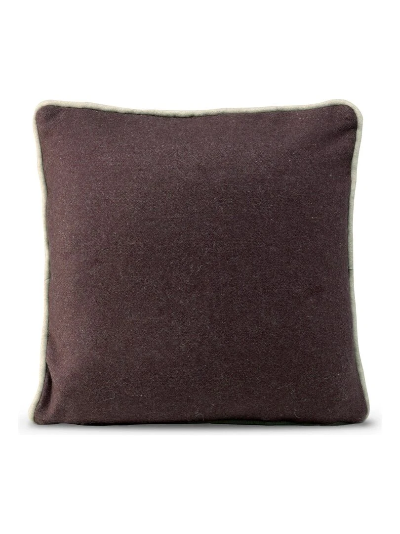 Housse de coussin décoratif Piping felt "Happyfriday" Bordeaux