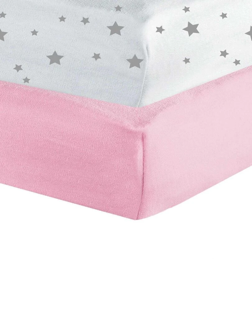 Lot de 2 draps housse pour bébé Gris