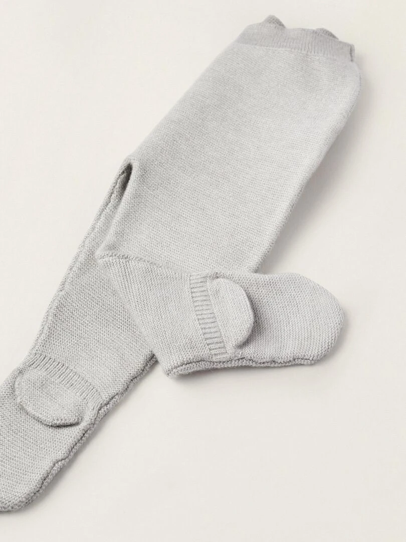 Manteau + Pantalon en Maille pour Nouveau Né  EARLY BLOOM   Gris clair