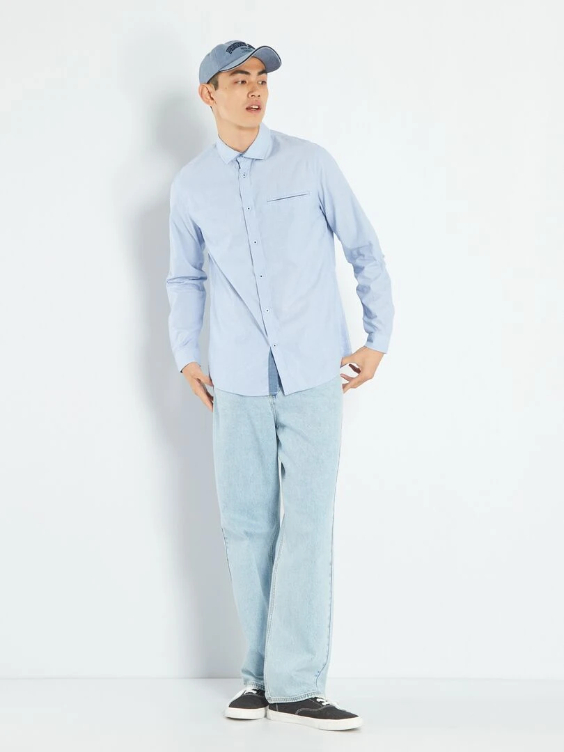 Chemise en chambray   bleu