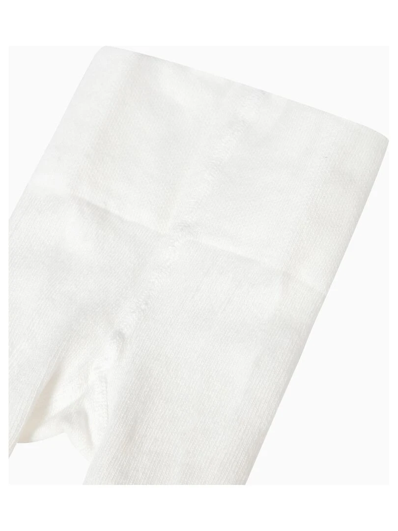High Waist Knit Tights for Newborn   ESSENTIALS LINE   Blanc