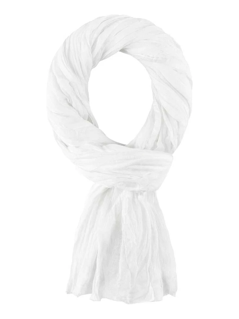 Chèche coton Uni Blanc