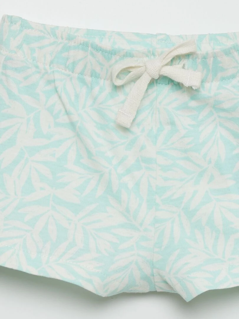 Lot de 2 shorts en jersey   Vert d'eau