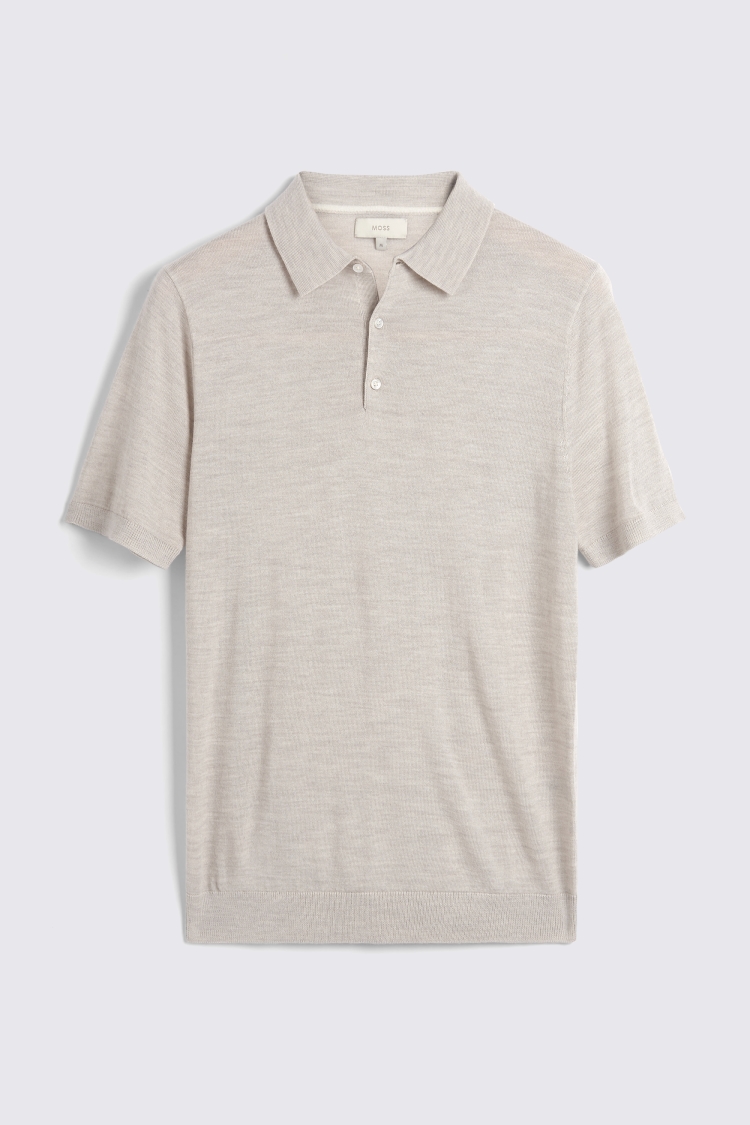 Ecru Bouclé Zip-Neck Polo Shirt   Buy Online at Moss