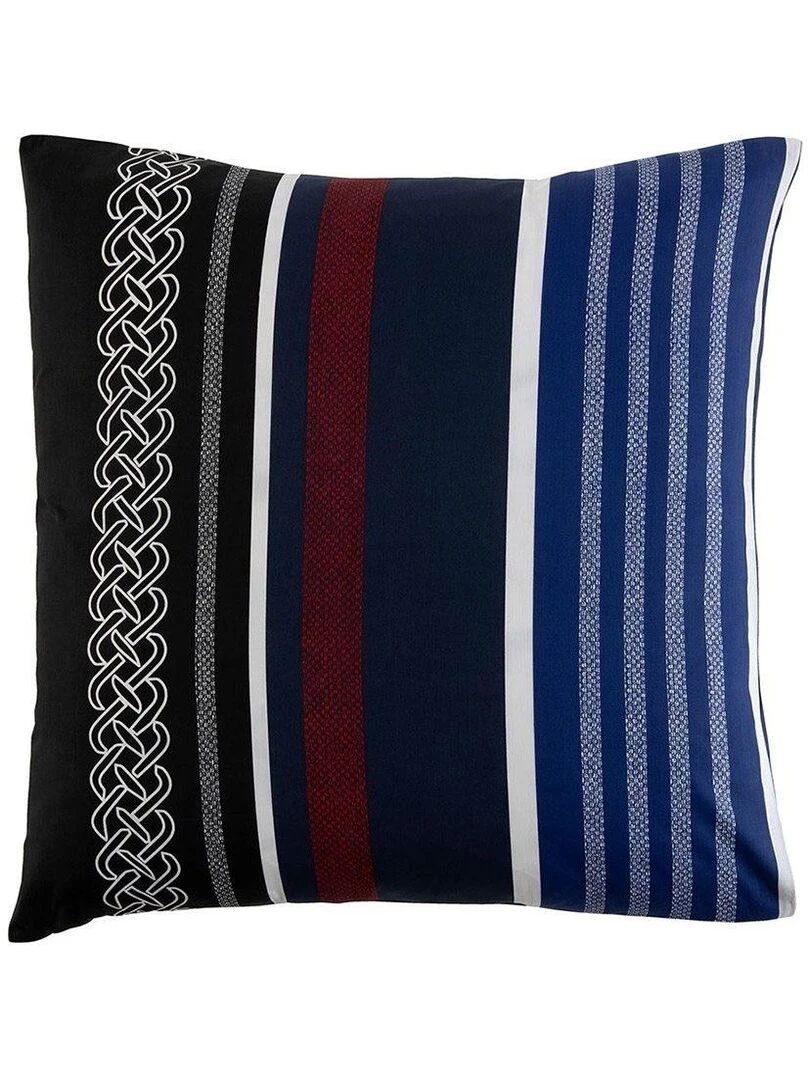 Housse de couette 260x240 + 2 taies Azul coton Percale 71 fils   Bleu