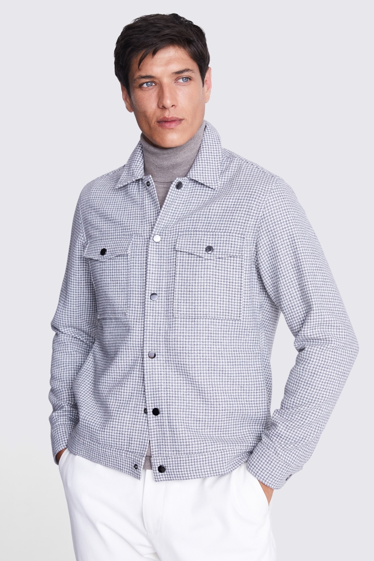 Slim Fit Grey Clementine Check Jacket    Buy Online at Moss