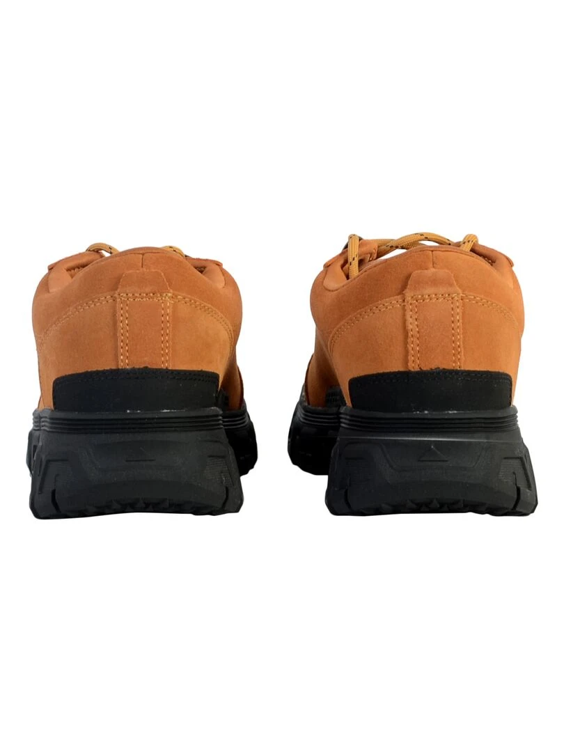 Basket Cuir Caterpillar Inversion   Marron