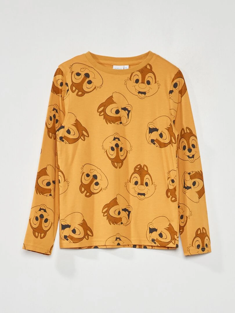 T shirt en maille jersey 'Disney' Jaune