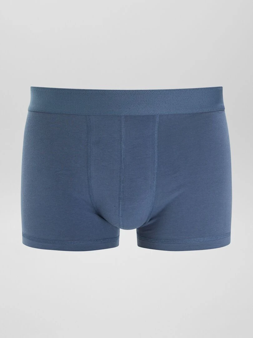 Lot de 3 boxers unis BLEU