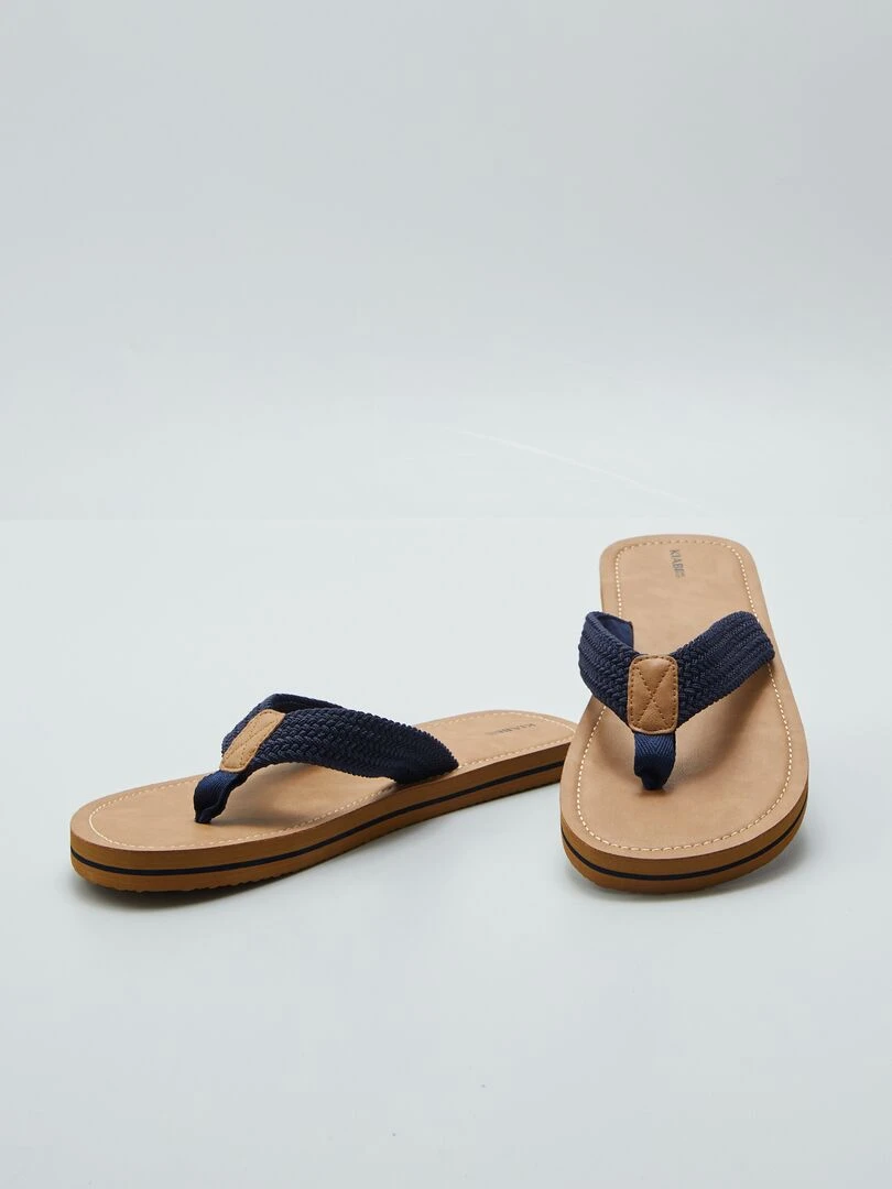 Tongs en tissu   Marron