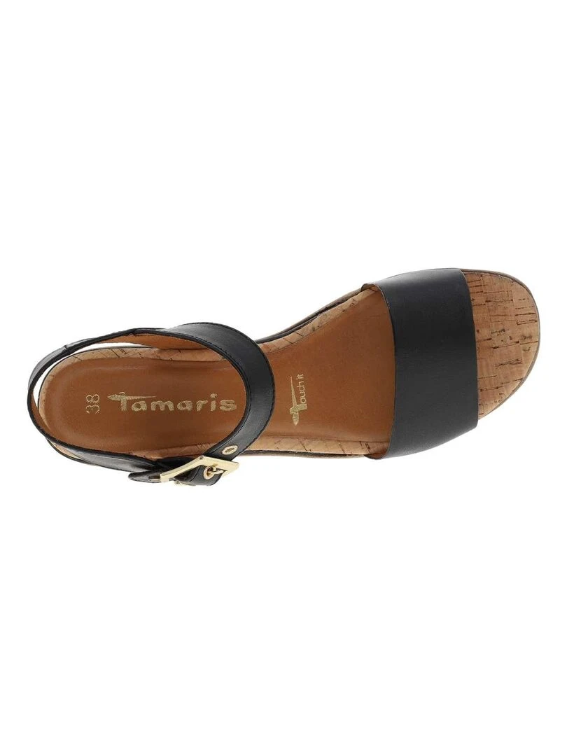 TAMARIS   Sandales cuir   Noir