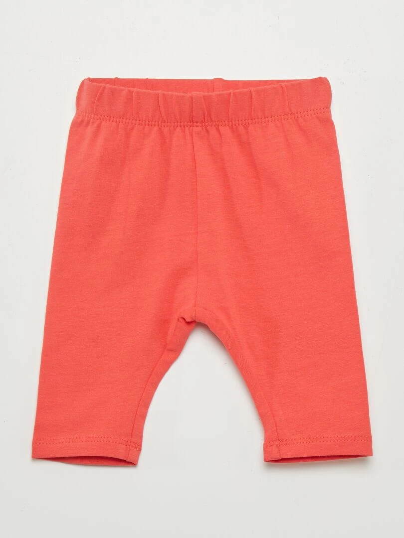 Lot de leggings en jersey 2 pièces Rouge